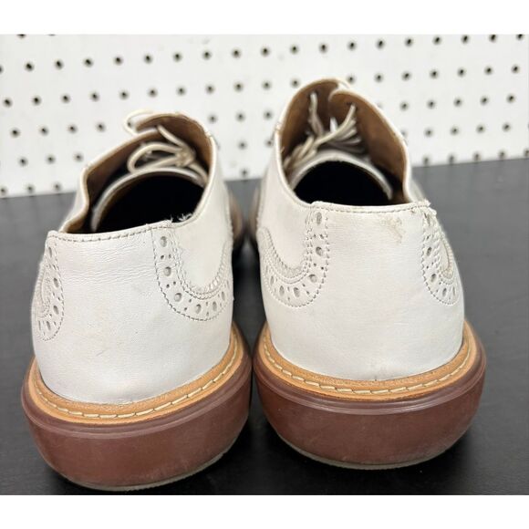 Salvatore Ferragamo White Leather Wingtip Brogues Mens Size 11 main image 8